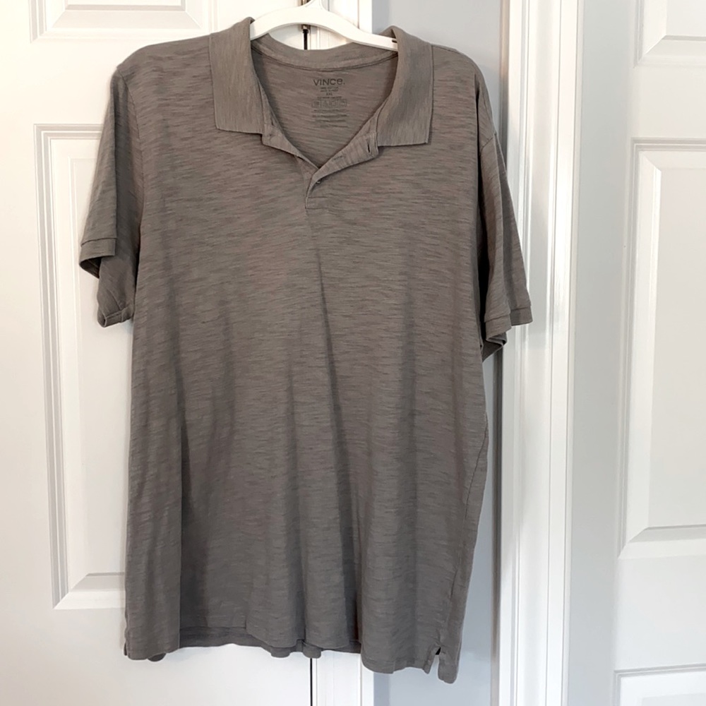 Vince polo grey men's XXL